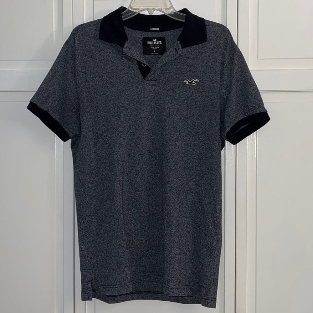Hollister men’s epic flex stretch short sleeve polo. Size large.